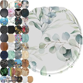 Sanilo Toilet Seat ROUND with Soft Close, Quiet and Slow Close Lid and Seat, Strong Bumpers and Hinges, Eucalyptus