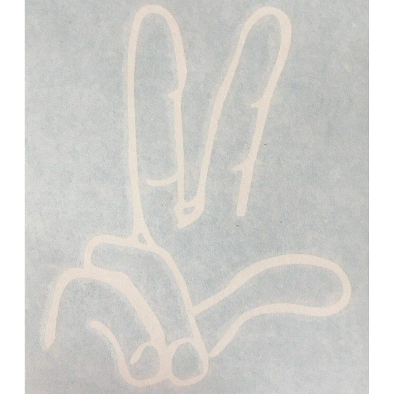 Vital All-Terrain Vinyl Hand Decal/Sticker for Jeep Wave (White) for