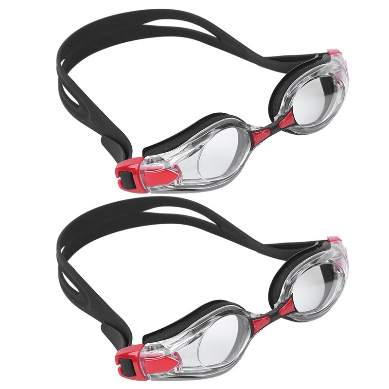 2Pcs Large Frame Swimming Glasses Electroplated Adults Goggles for Training