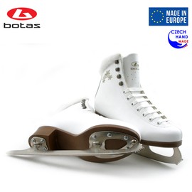 Botas - model: STELLA/Made in Europe (Czech Republic) / Figure Ice Skates for Women, Girls/NICOLE blades/Color: White, Size: Adult 5.5