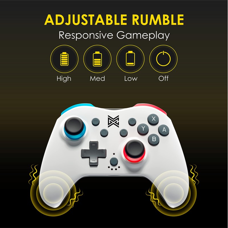 MGC Switchplate Wireless Controller for Switch/OLED/Lite, Gyro Control, Programmable Back