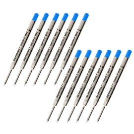 Schmidt P900 Parker Style Ballpoint Pen Refill, Fine Point, Blue Ink, Pack of 12 (90018)