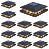 APONUO 12 Pack Fence Post Solar Lights, 2 Modes(Warm/Cool Light)
