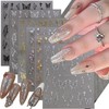 6 Sheets Butterfly Nail Art Stickers Decals 3D Self-Adhesive Luxury