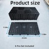 6 Pcs Plastic Pallets, 23.6x11.8x1.18 Inch Ventilated Storage Pad, Free