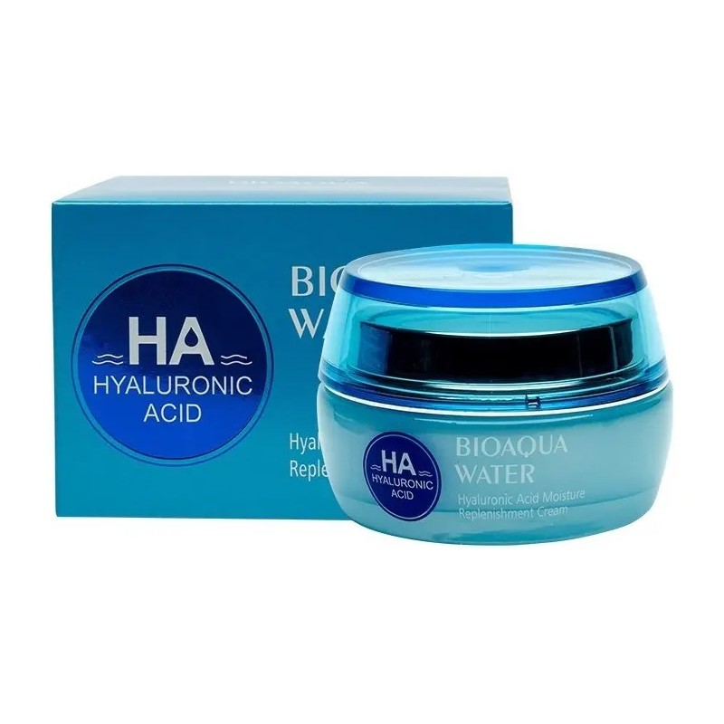 Bioaqua Crema Antiedad con Ácido Hialurónico, Suaviza Líneas de Expresión
