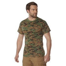 Rothco Fits Woodland Digital Camo  T-Shirts 100% Cotton Camo Small60575-S
