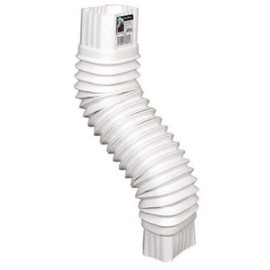 AMERIMAX Home Products 37084 White Amerimax 2 in. H W x 7.5 in. L Plastic Gutter Elbow, 2 x 3