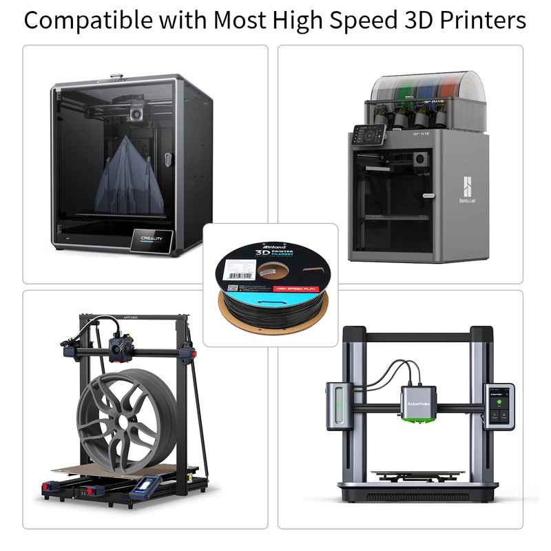 Micro Center Inland Black High Speed PLA+ Filament - Fast