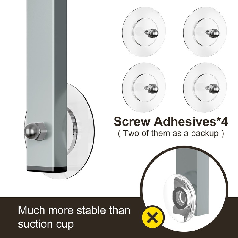Orimade Adjustable Anti-slip Shower Caddy Overhead, Rustproof Hanging Shower Organizer