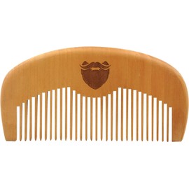 Live Bearded Premium All-Natural Wooden Beard Comb - Anti-Static - Reduce Snagging, Damage and Ingrown Hairs - Keep Mustache Off Your Lip - Fits in Pocket - Easy Daily Grooming