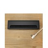 QWORK® Set of 2 desks cable guide rectangular cable passage