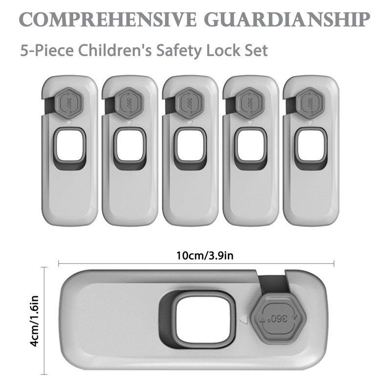 KIZZHISI 5 Pack Child Proof Refrigerator Lock, Baby Proofing Cabinet