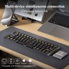 ANDLUCK Ultra-Thin Folding Wireless Keyboard,Silver Square Mouse