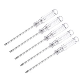 sourcing map Mini Slotted Screwdriver, 3.0mm Flat Head 115mm Length for Small Appliances Repair, 5 Pcs