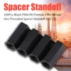 Akozon 100Pcs M3 Female Hex Threaded Spacer Standoff Black Nylon
