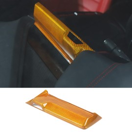 Suetlcoity Navigation GPS Panel Frame Bezel Trim Cover Interior Accessories for Corvette C8 2020-2024 Genuine Carbon Fiber Car Interior Accessories (Yellow Color)