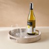 Medium Rattan Serving Tray 12" in Whitewash • Woven Serving