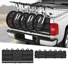 Mixsuper Tailgate Bike Pad for Universal Pickup to 5 Mountain Bike Tailgate Pad 3-In-1 Tailgate Pad Protector with Storage & Scratch Shield & Locking Bike Black Truck Tailgate Bike Pad
