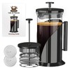 Cafe Du Chateau Stainless Steel French Press Coffee Maker -