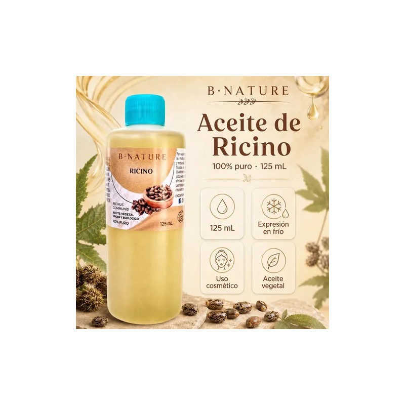 Aceite De Ricino B Nature 100 Puro 125ml Prensado En