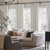 QJmydeco Buttercream Blackout Curtains 90 Inches Long, Thick Linen Patio