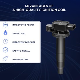 GAGOLCAR UF316 OEM Ignition Coils Pack and Spark Plugs (Set of 4) Compatible with Scion Toyota XA XB Yaris Echo Prius Camry L4 1.5L for 90080-19021 5C1293 1788345