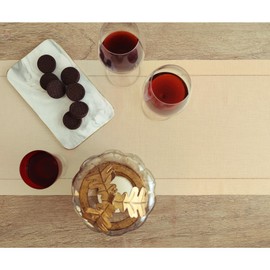 Solino Home Beige Linen Table Runner 120 Inches Long – 100% Pure Linen Classic Hemstitch Table Runner 14 x 120 Inch – Machine Washable Dining Table Runner for Fall, Thanksgiving, Christmas Decor