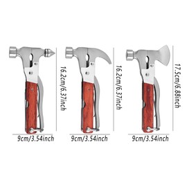 AIMALL Multi-Function Outdoor Camping Emergency Survival Tools Axe Hatchet Hammer Plier Set for Hiking Backpacking Fishing Hunting Durable and Portable Design