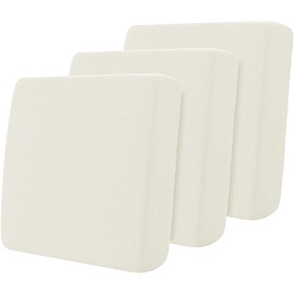 Hokway Stretch Couch Cushion Slipcovers Reversible Cushion Replacement Slipcovers Sofa Cushion Covers(Cream White,3 Pieces)