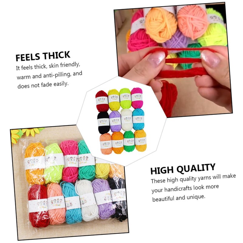 DOITOOL 12pcs Hand-Knitted Yarn for Boys and Girls Soft Thick