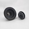 Black Polymer Drain Kitchen Sink Drain Assembly with 2 Removable