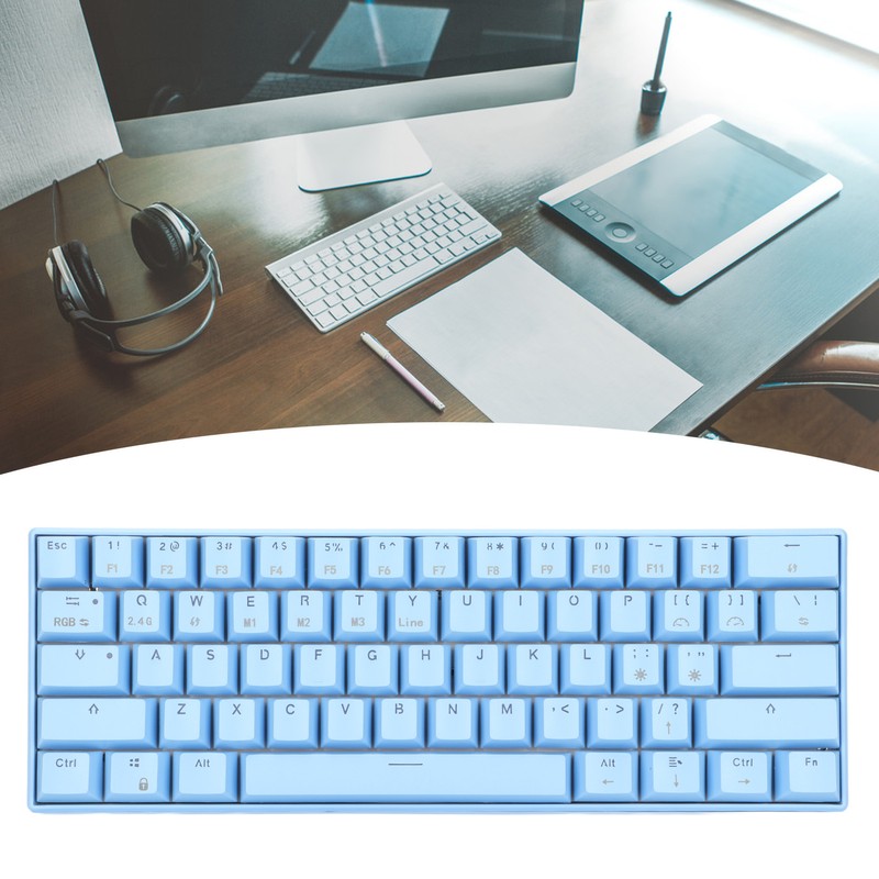 READSON Mechanical Keyboard 61 Keys RGB 3 Modes Support Wireless