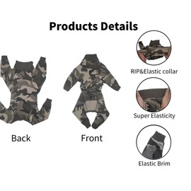 Xqpetlihai Xqpetlihai Dog Onesie Surgery Recovery Suit for Medium Large Dogs Recovery Shirt for Abdominal Wounds or Skin Diseases Bodysuit Dogs Pajamas(XL,C)