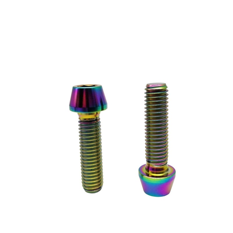 RISON-Titanium 5 pieces titanium bicycle stem screws, M6 x 1.0