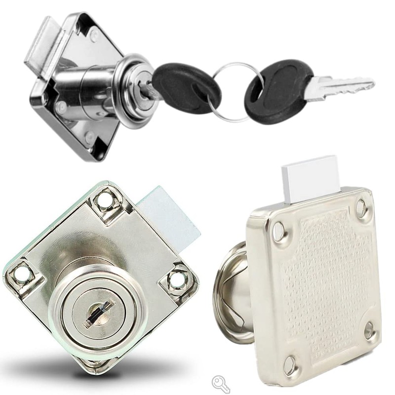 4 Sets Security Drawer Lock Furniture Lock Cylinder Cam Drawer