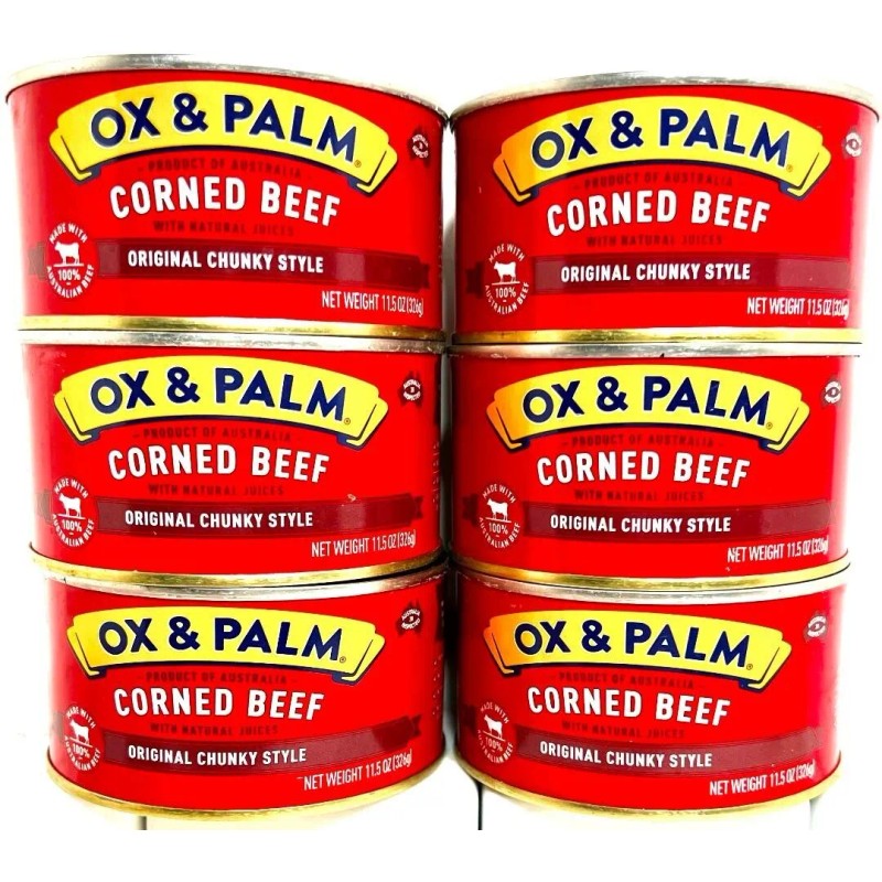 OX & Palm Corned Beef with Juices Original Chunky Style