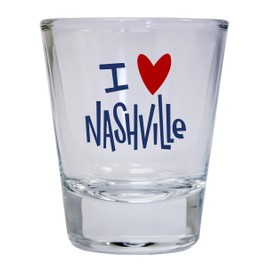 Nashville Tennessee Music City Trendy Souvenir Round Shot Glass