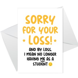 RED OCEAN Funny Leaving School Nursery College Card For Teacher, Goodbye Leaving Card, Novelty Card For Teachers, End of Term Leaving Card, Leavers Card For Teacher, Teaching Assistant