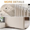 Jubilantex Folding Linen Shower Curtain for Bathroom Khaki Waterproof Shower
