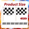 12pcs Racing Flags, 8x5.5in Small Mini Race Checkered on Sticks