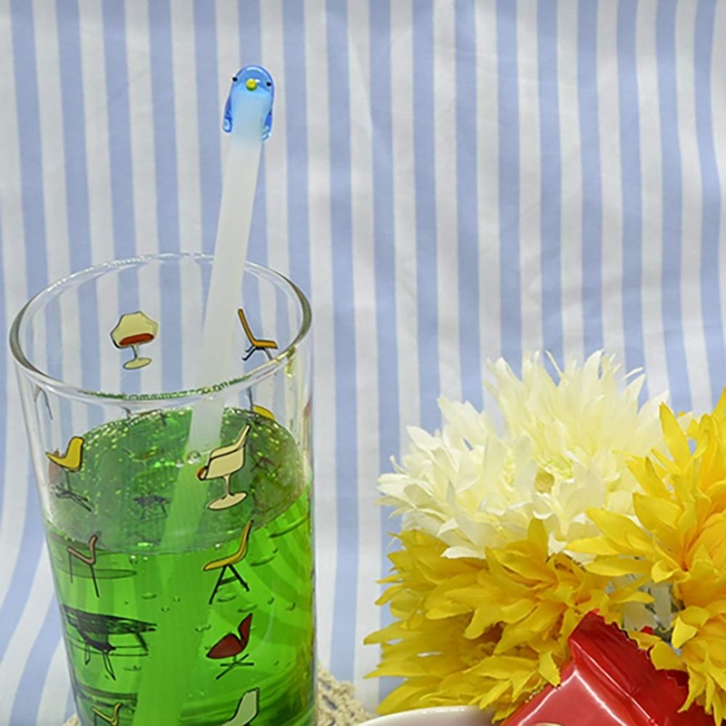 かわいい 手作り ガラス細工 ペンギン マドラー