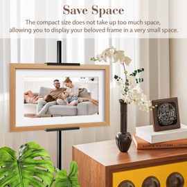 AZEAM Tabletop Easel Stand,Adjustable Poster Stand for Frames up to 29" ,Black Metal Standing Easel Display Stand for Art Signs Photos, Framed Artwork Display Easel Stands for Home or Events