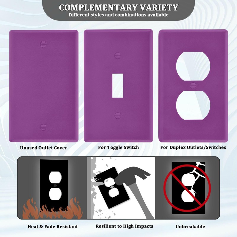 Purple Duplex Outlet Covers Wall Plate Light Switch Cover Plates