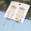 Yheakne Boho Star Chain Tassel Earrings Gold Star Dangle Earrings