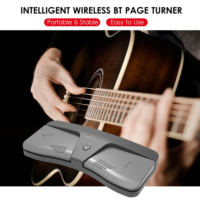 Intelligent Wireless BT Page Turner Pedal Compatible with iOS and