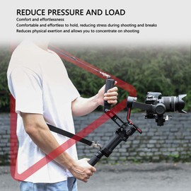 Gugxiom Correa de Hombro Estabilizadora para Ronin, Correa de Hombro de Cardán de Reducción de Peso con Placa Base, Correa Ajustable de Relleno Suave para Ronin RS 3 RS 4 RS4 Pro