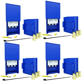 Anadol 2/1 Gold Line DiseqC Switch with Weather Protection, Distribution of 2 Satellites to 1 Subscriber, Full HD 4K, Switch for Satellite Receiver + 12x Gold-Plated F-Connector + Cable Ties + Dowel