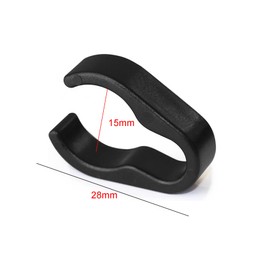 30Pcs Plastic Microphone Stand Cable Clips Universal Microphone Cable Fixing Clip Flexible Plastic Mount Clamp for Studio Accessories, 15 mm Wire, Black