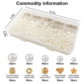 YOYEAH 720 Pieces Bead Set for Bracelets, Beads for Threading, Beads for Bracelets, Beads for Bracelets, Bead Set for Bracelets Making Yourself